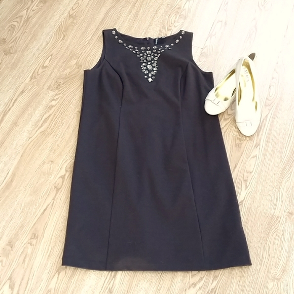 Sparkly Sleeveless Dress by Relativity - Dark Brown - 12 - Picture 14 of 15